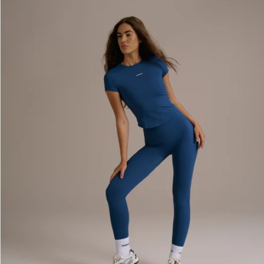 ADANOLA Ultimate Curved Hem Short
Sleeve Top - College Blue